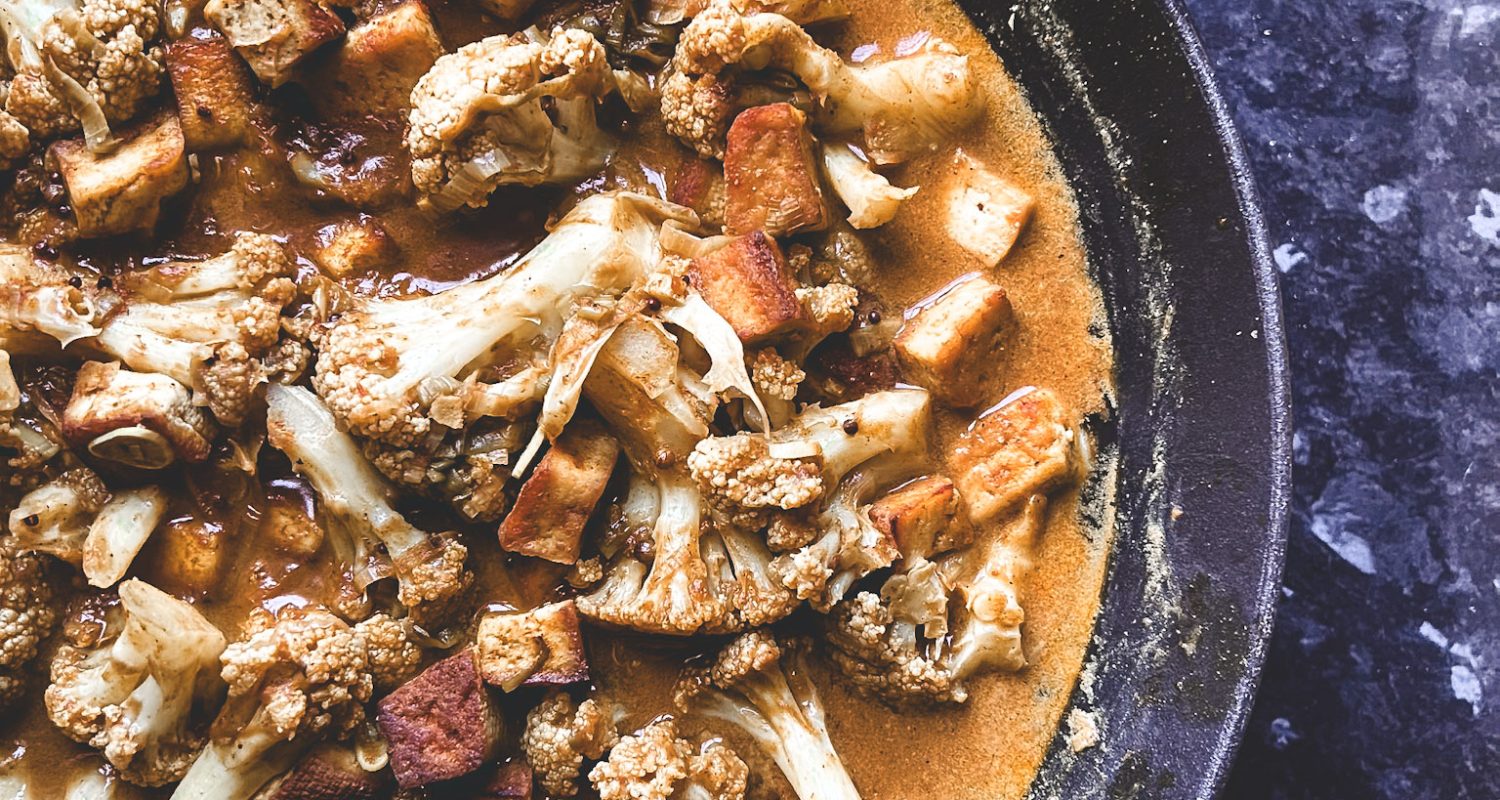 Bloemkoolcurry met tofu